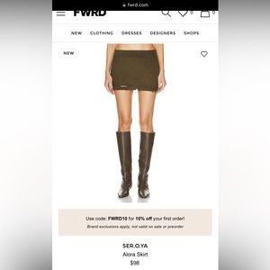 SER.O.YA Alora Skirt in Fort Greene - Size L NWT